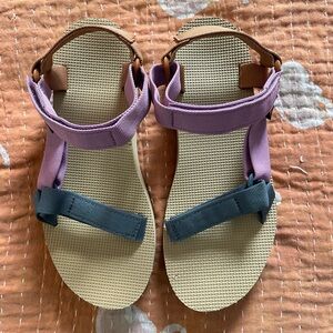 Teva Lilac and Tan Sandals
